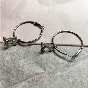 Letter “K” Hoop Earrings